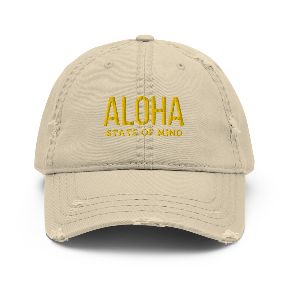 Aloha State of Mind Unisex Distressed Baseball Cap