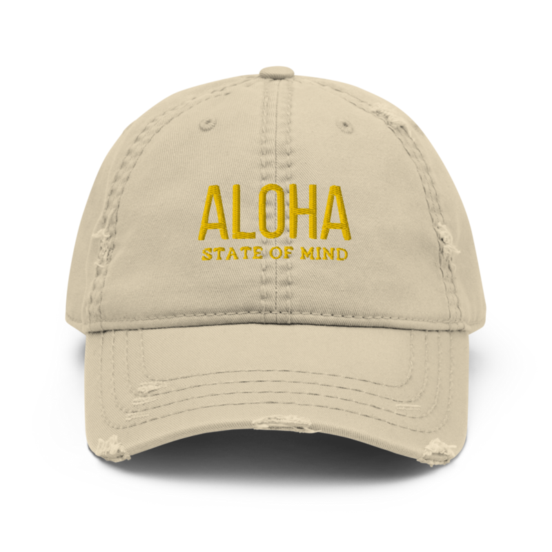 Aloha State of Mind Unisex Distressed Baseball Cap