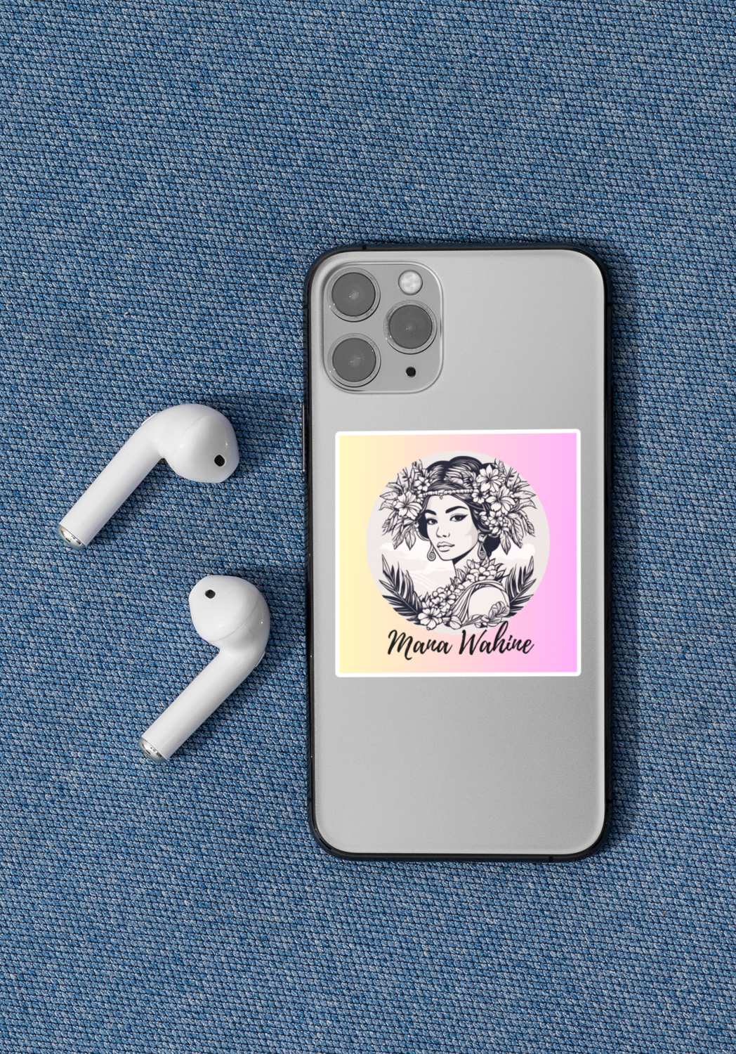 Mana Wahine Warrior Woman Pink Bubble-free Stickers