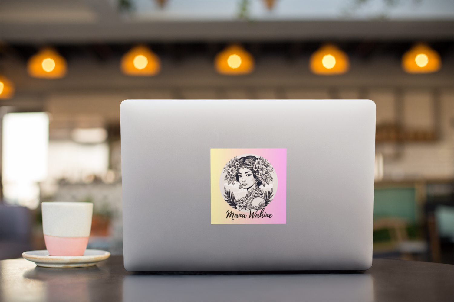 Mana Wahine Warrior Woman Pink Bubble-free Stickers