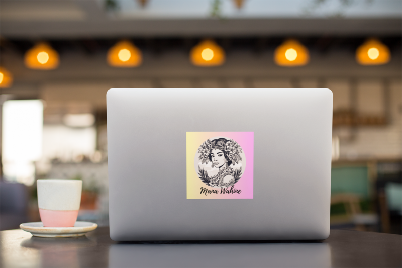 Mana Wahine Warrior Woman Pink Bubble-free Stickers