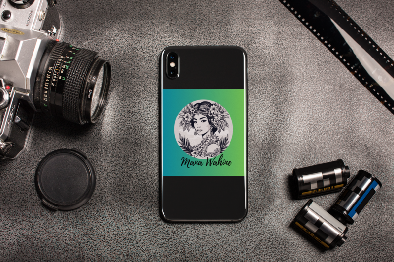Mana Wahine Warrior Woman Green Bubble-free Sticker