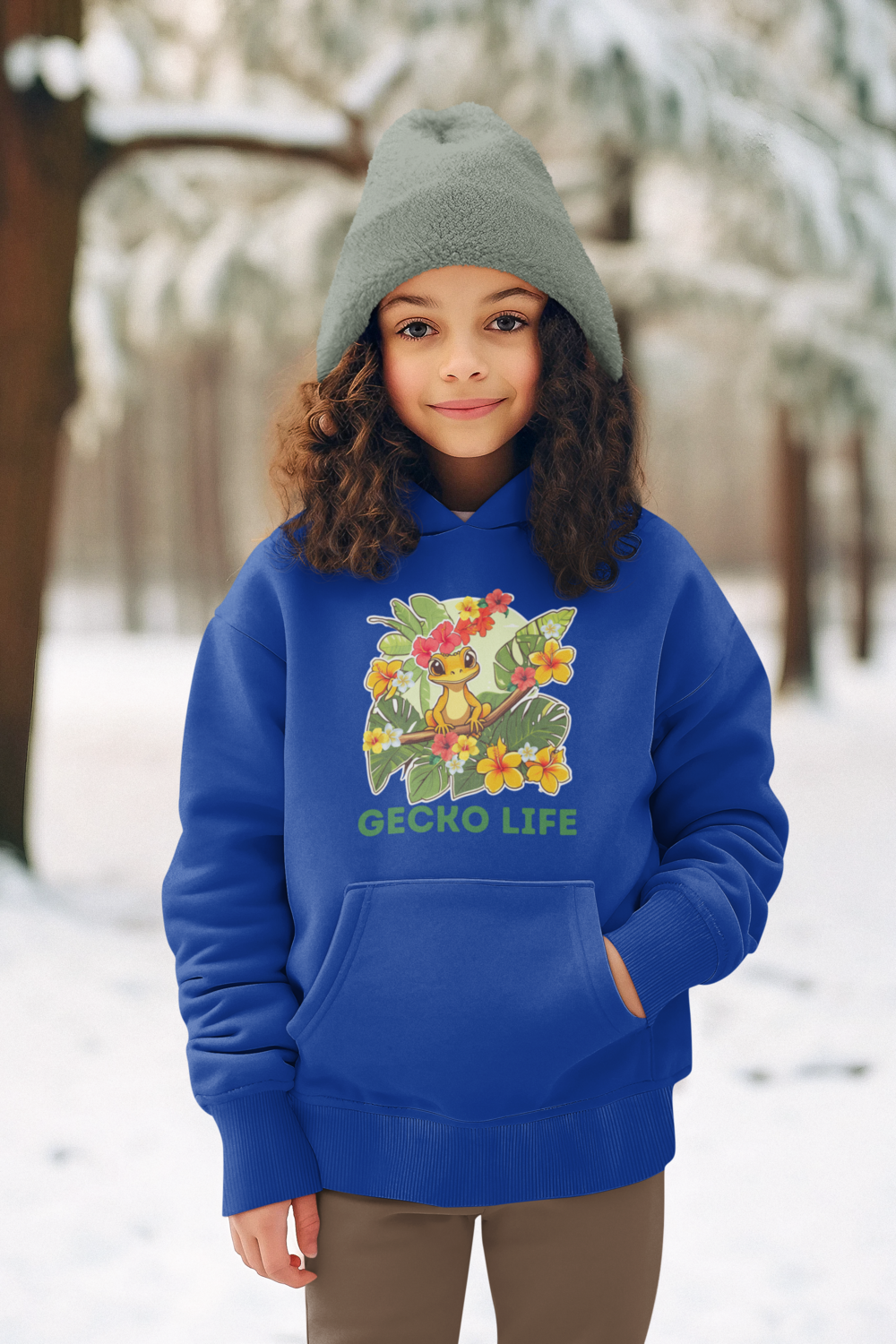 Gecko Life Kids Funny Stylish Pullover Hoodie