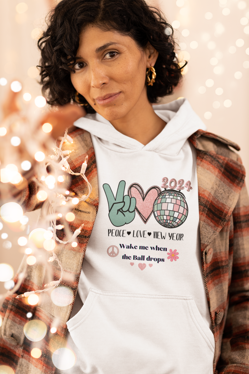 Peace, Love, New Year Unisex Hoodie
