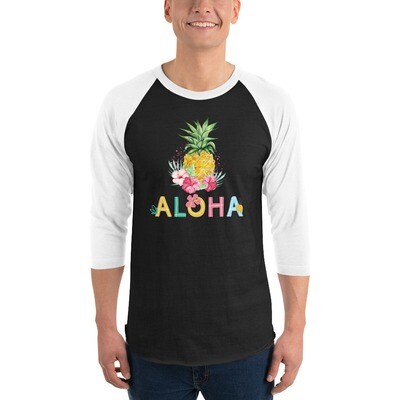 Aloha Pineapple Unisex Raglan T-Shirt