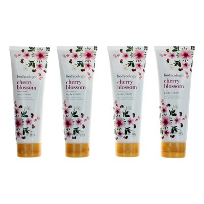 Cherry Blossom by Bodycology, 4 Pack 8 oz Moisturizing Body Cream for Women
