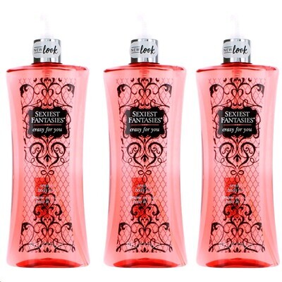 Sexiest Fantasies Crazy for You by Parfums De Coeur, 3 Pack 8 oz Body Mist for Women
