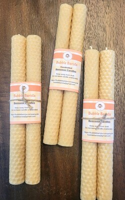Beeswax Candle Pair, Hand Rolled