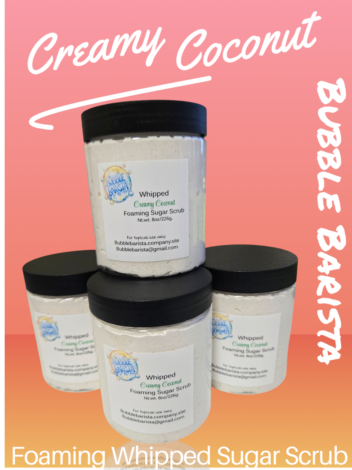 Creamy Coconut Foaming Whipped Sugar Scrub