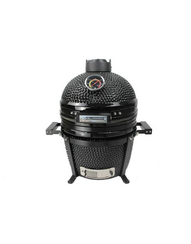 Keij kamado 15 inch — zwart