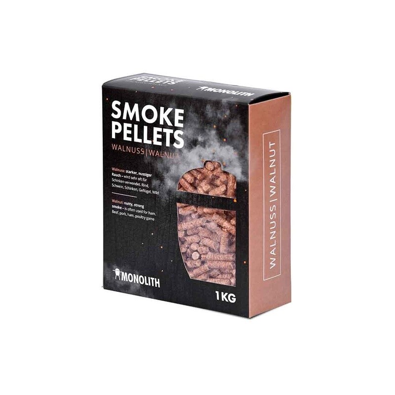 Monolith walnoot smoke pellets voor krachtige, nootachtige rooksmaak bij vlees, wild en gevogelte.