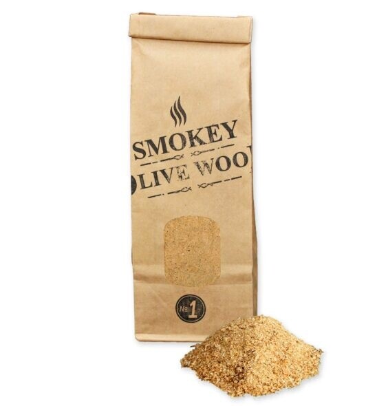 Smokey Olive Wood rookmot olijf en beuk voor milde, mediterrane rooksmaak bij koud roken.