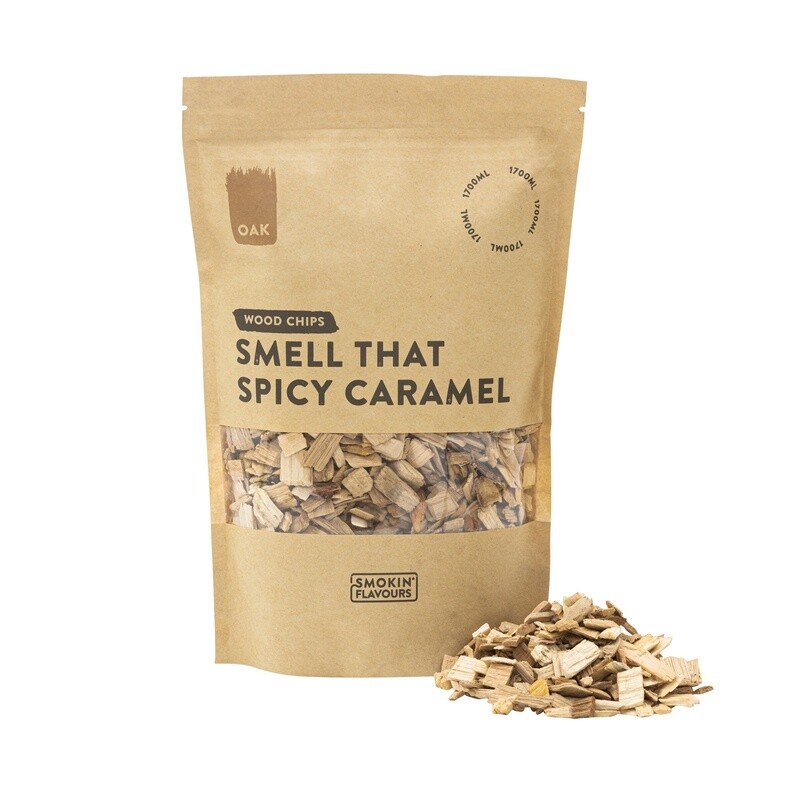 Smokin Flavours eiken rookchips voor diepe, robuuste rooksmaak bij barbecue en roken.