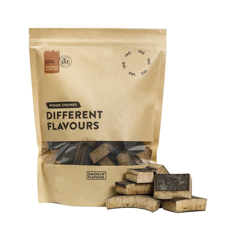 Smokin Flavours rookchunks Bronckhorster bier 1 kg Limited Edition voor unieke, aromatische rooksmaak.