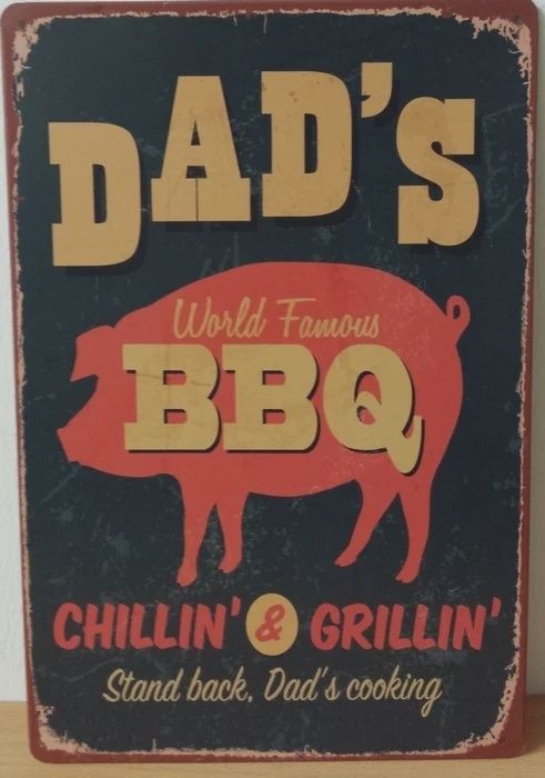 BBQ wandbord Dad&#39;s BBQ chillin en grillin