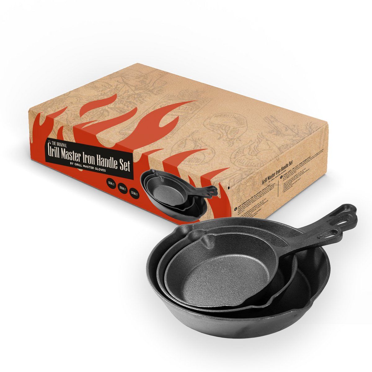 Grill Master Iron Handle Set