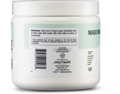 Maxi Health, Kosher Maxi Magnesium Powder (Citrate) - 8 oz (227g)
