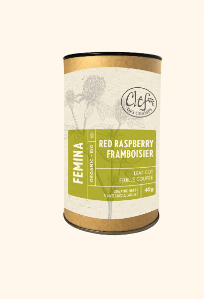 Clef Des Champs, Kosher Femina RED RASPBERRY Organic Loose Tea, Astringent Reproductive Tonic - Box of 6x40g
