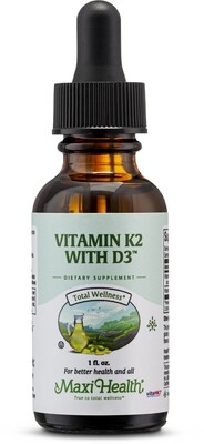 Maxi Health, Kosher Vitamin K2 with D3 Liquid - 1 Fl. oz. (30 ml)