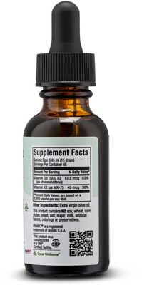 Maxi Health, Kosher Vitamin K2 WITH D3, Liquid - 1 Fl. oz. (30 ml)