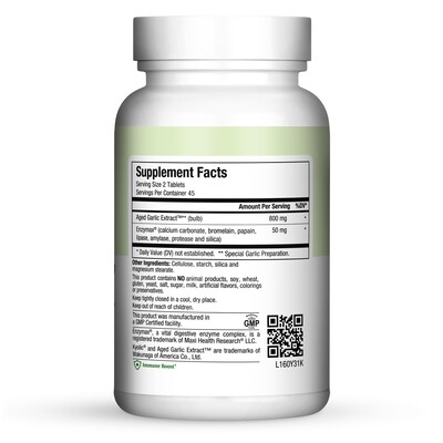 Maxi Health, Kosher KYOLIC (Aged Garlic Extract) - 90 Tablets