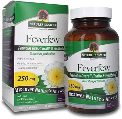 Natures Answer, Kosher  Feverfew Extract - 90 Vegetarian Capsules