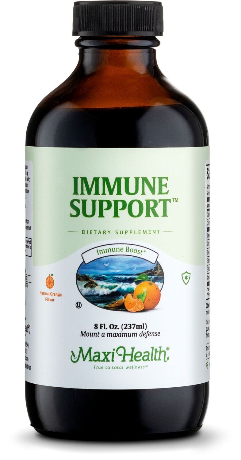Maxi Health, Kosher Immune Support, Liquid, Orange Flavor - 8 fl. oz. (237 mL)