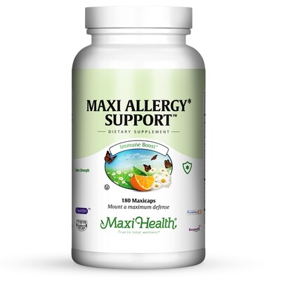 Maxi Health, Kosher Maxi Allergee Support ( Allergy Support) - 180 Vegetarian Capsules