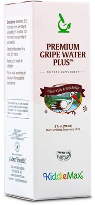 Maxi Health, Kosher KiddieMax, Premium Gripe Water Plus (Infant Colic &amp; Gas Relief) - 2 Fl. oz. (59ml)