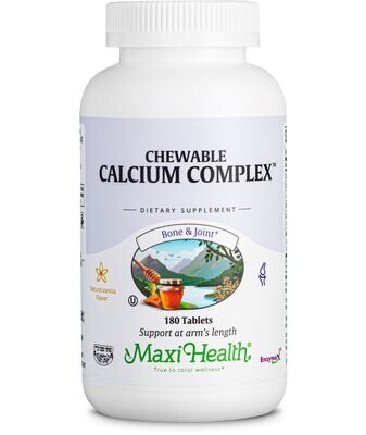 Maxi Health, Kosher Chewable Calcium Complex, Vanilla Flavor - 180 Chewable Tablets