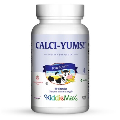 Maxi Health, Kosher KiddieMax, Calci Yum (Calcium, Magnesium &amp; D3) Strawberry Flavor - 90 Chewies