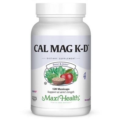 Maxi Health, Kosher Cal Mag K D, Advance Calcium, Magnesium Vitamin K2 &amp; D3 - 120 Vegetarian Capsules