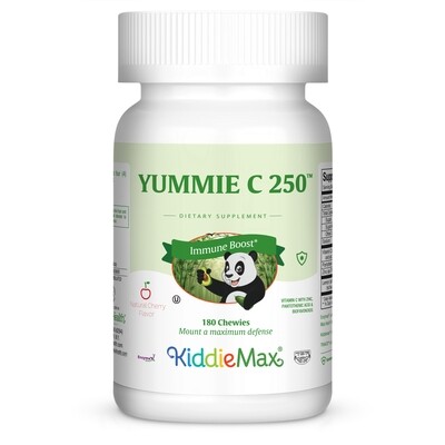 Maxi Health, Kosher KiddieMax, Yummie C 250, Cherry Flavor (Vitamin C Chewable) - 180 Chewies