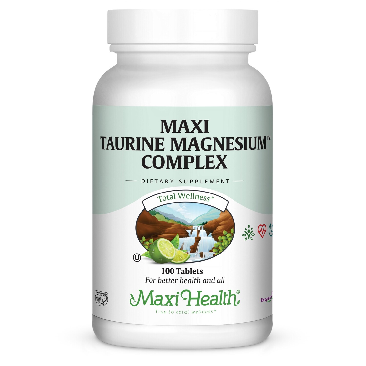Maxi Health, Kosher Maxi Taurine Magnesium Complex - 100 Tablets