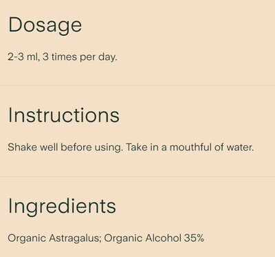 Clef Des Champs, Immuno ASTRAGALUS Organic, Immune Tonic, Liquid Tincture - 1.7 fl. oz (50 mL)
