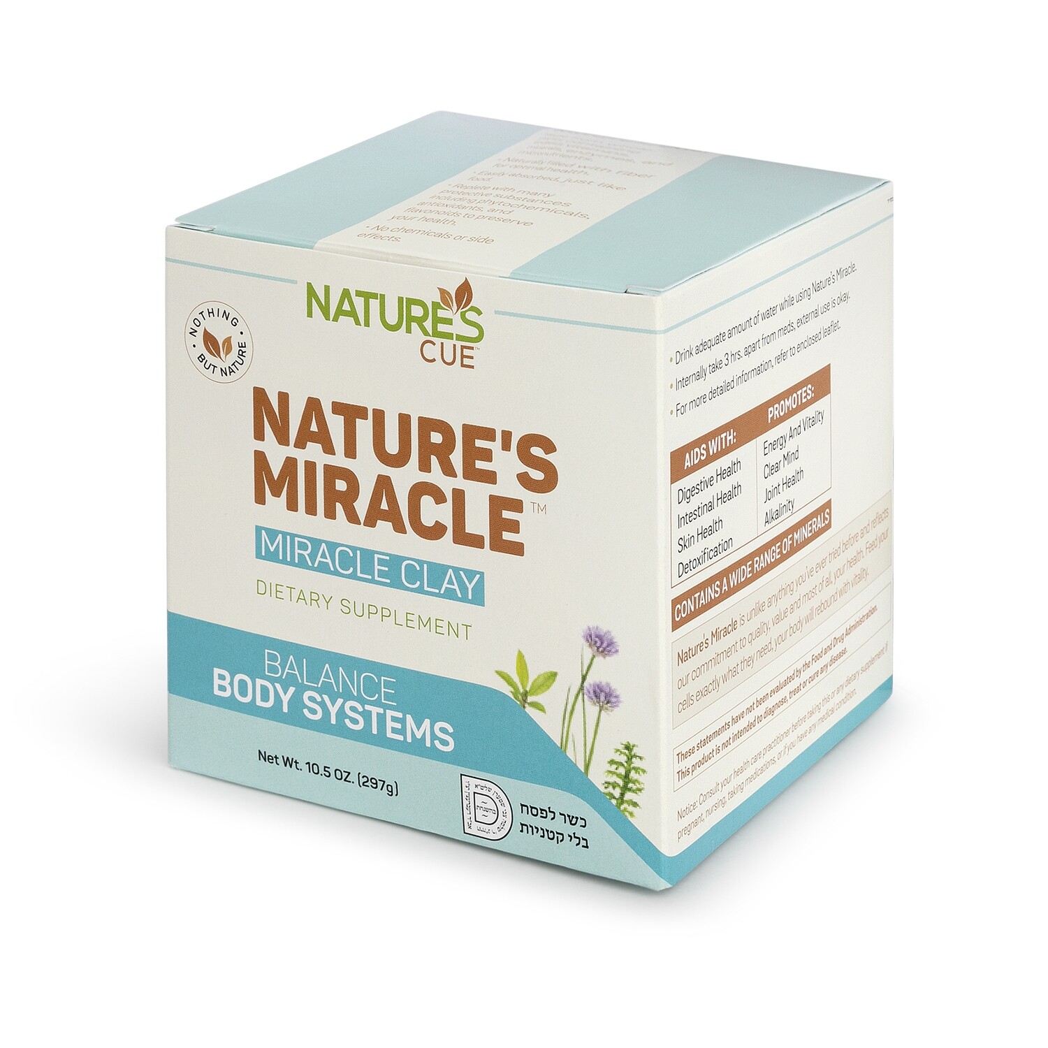 Natures Cue, Nature&#39;s Miracle, Miracle Clay Powder - 10.5 oz. (297g) Powder - Kosher for Passover