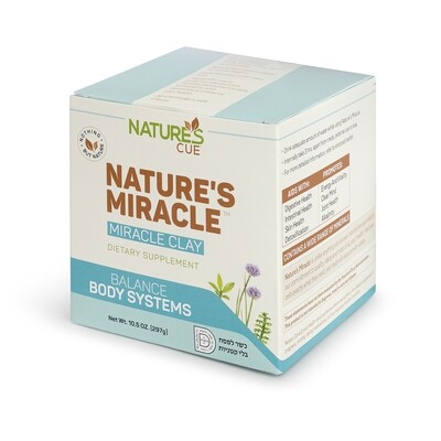 Natures Cue, Nature's Miracle, Miracle Clay Powder - 10.5 oz. (297g) Powder - Kosher for Passover