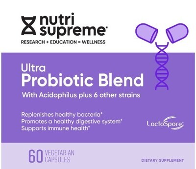 Nutri Supreme, Kosher Ultra Probiotic Blend with Acidophilus (20 Billion) - 60 Vegetarian Capsules