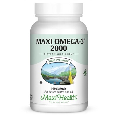Maxi Health, Kosher Maxi Omega 3 2000, Fish Oil, Plastic Bottle - 100 SoftGels