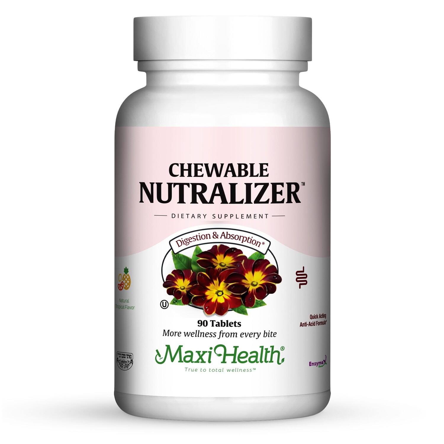 Maxi Health, Kosher Chewable Nutralizer - 90 Chewable Tablets