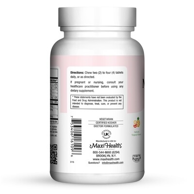 Maxi Health, Kosher Chewable Nutralizer - 90 Chewable Tablets