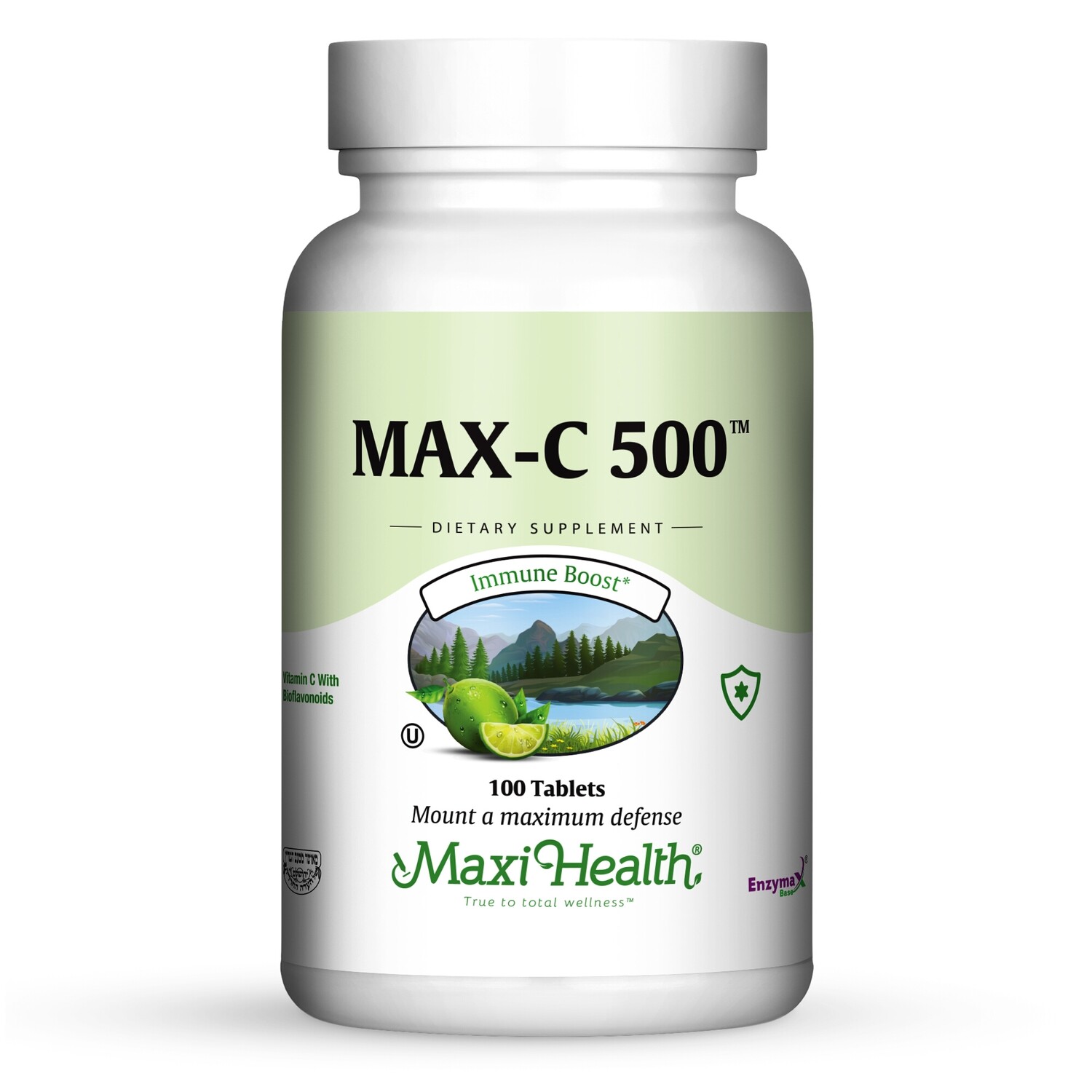 Maxi Health, Kosher Vitamin Max C 500 - 100 Tablets