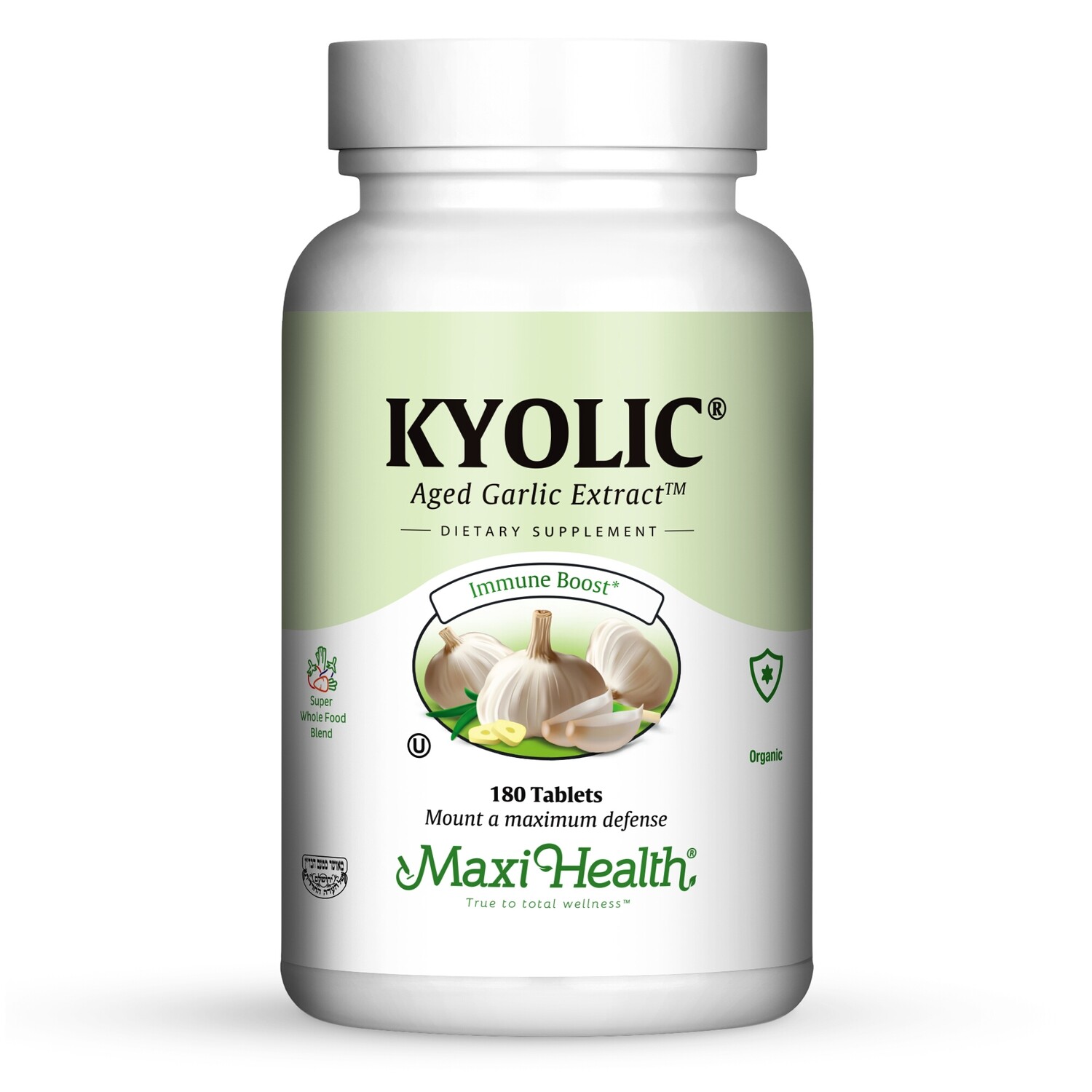 Maxi Health, Kosher KYOLIC (Aged Garlic Extract) - 180 Tablets