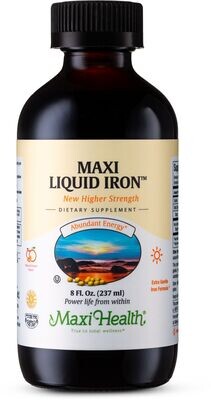 Maxi Health, Kosher Liquid Iron, Fruit Punch Flavor - 8 Fl. oz (237 ml)