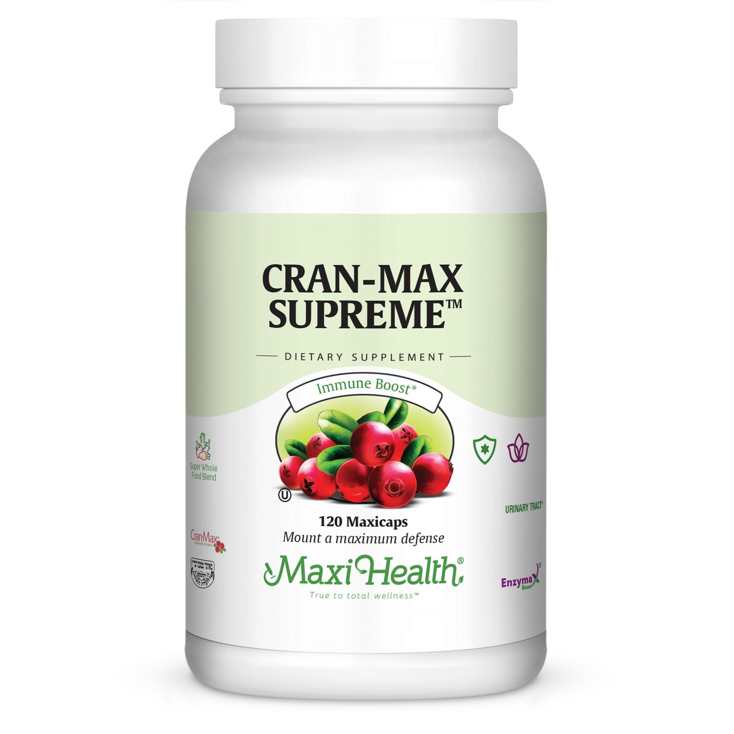 Maxi Health, Kosher CranMax Supreme, Cranberry - 120 Vegetarian Capsules
