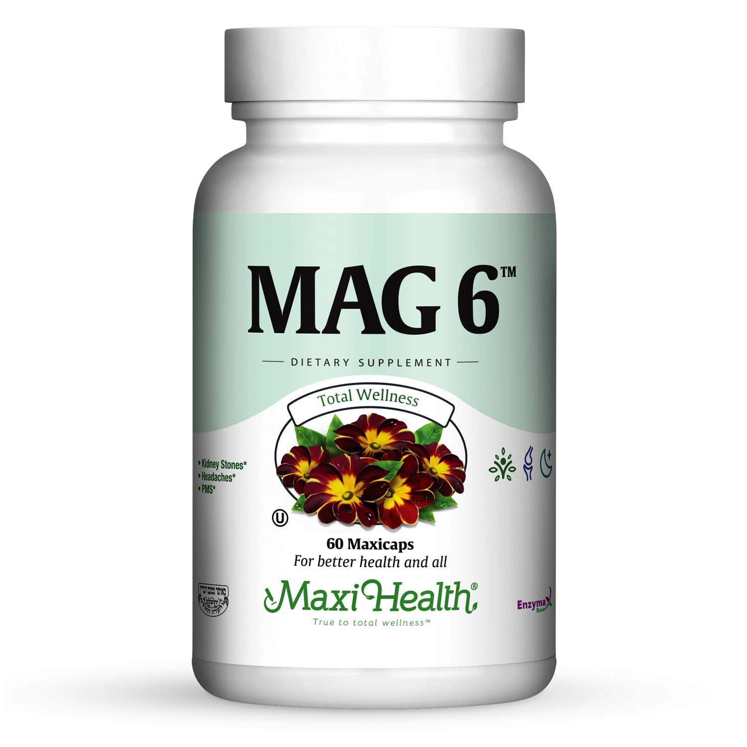 Maxi Health, Kosher Mag 6 - 60 Vegetarian Capsules