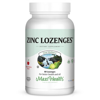 Maxi Health, Kosher Zinc Lozenges 10mg, Natural Berry Flavor - 60 Chewables
