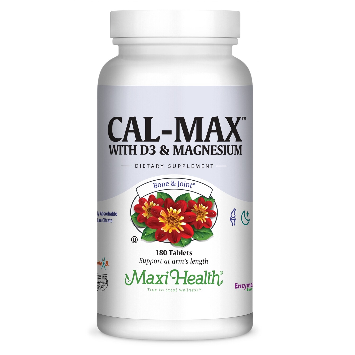Maxi Health, Kosher Cal Max (Calcium, D3, Magnesium and Boron) - 180 Tablets