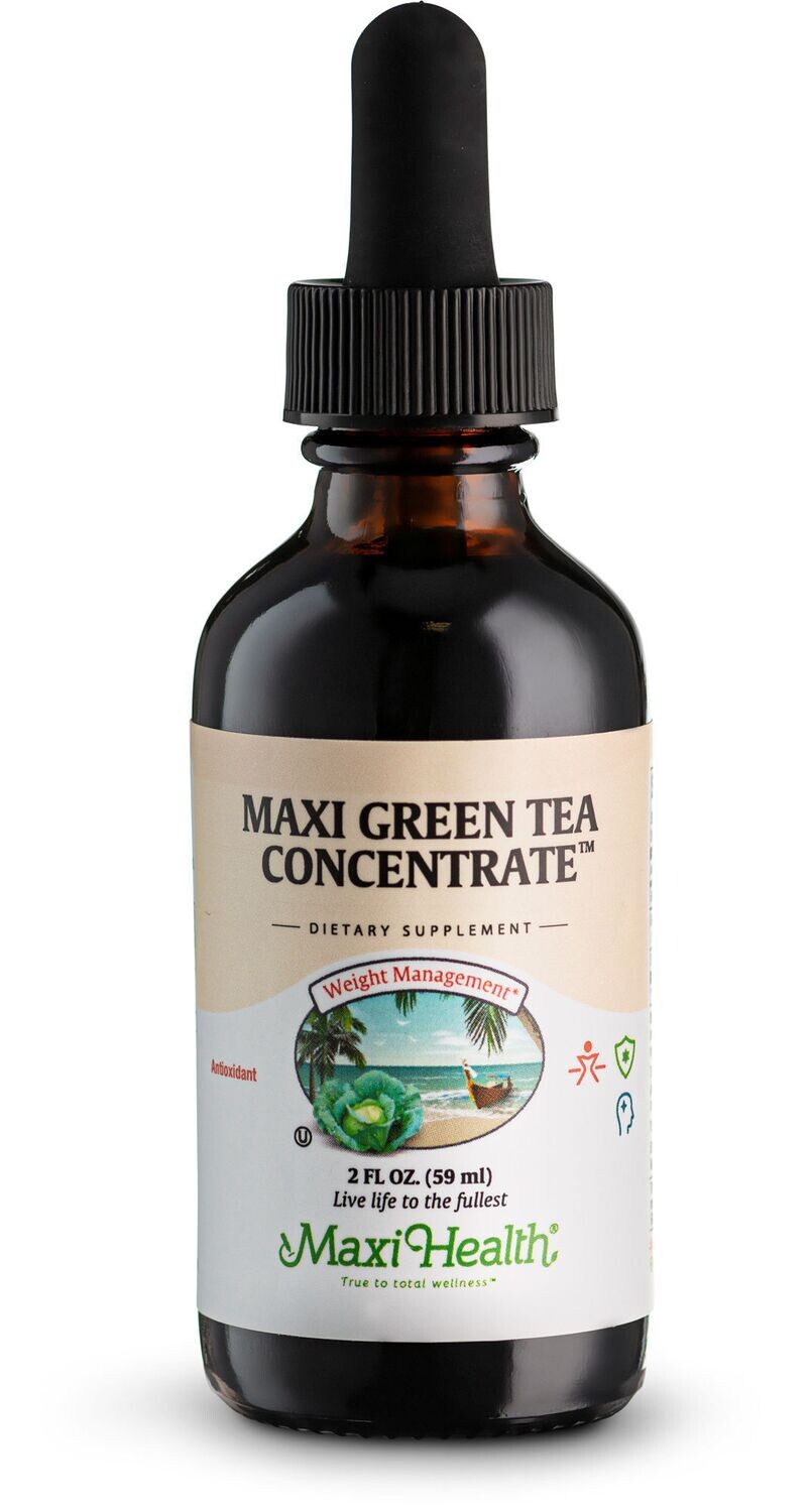 Maxi Health, Kosher Maxi Green Tea Concentrate, Liquid Peach Flavor - 2 fl. oz (59 mL)