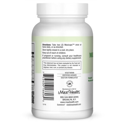 Maxi Health, Kosher Maxi Mushroom Supreme - 60 Vegetarian Capsules
